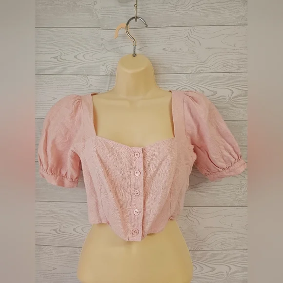 Reformation - Women's Pink Crop Top with Chic Design Sz XS - Picture 3 of 8